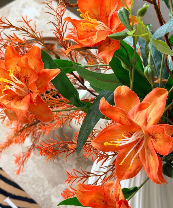 Wild Flame 7er Bouquet in Orange & Grün | Bloom
