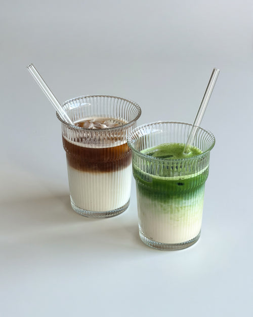 Gerilltes Trinkglas im To-Go Design | Liva