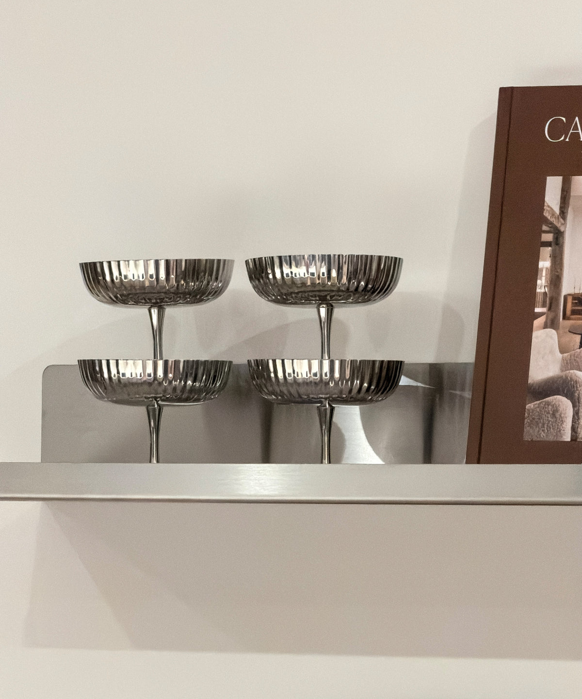 Edelstahl Eisbecher im gerillten Design | Riza