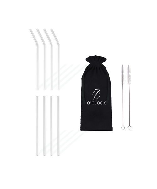 Kurze Glasstrohhalme im 8er Set – aris collection von 7 O'CLOCK