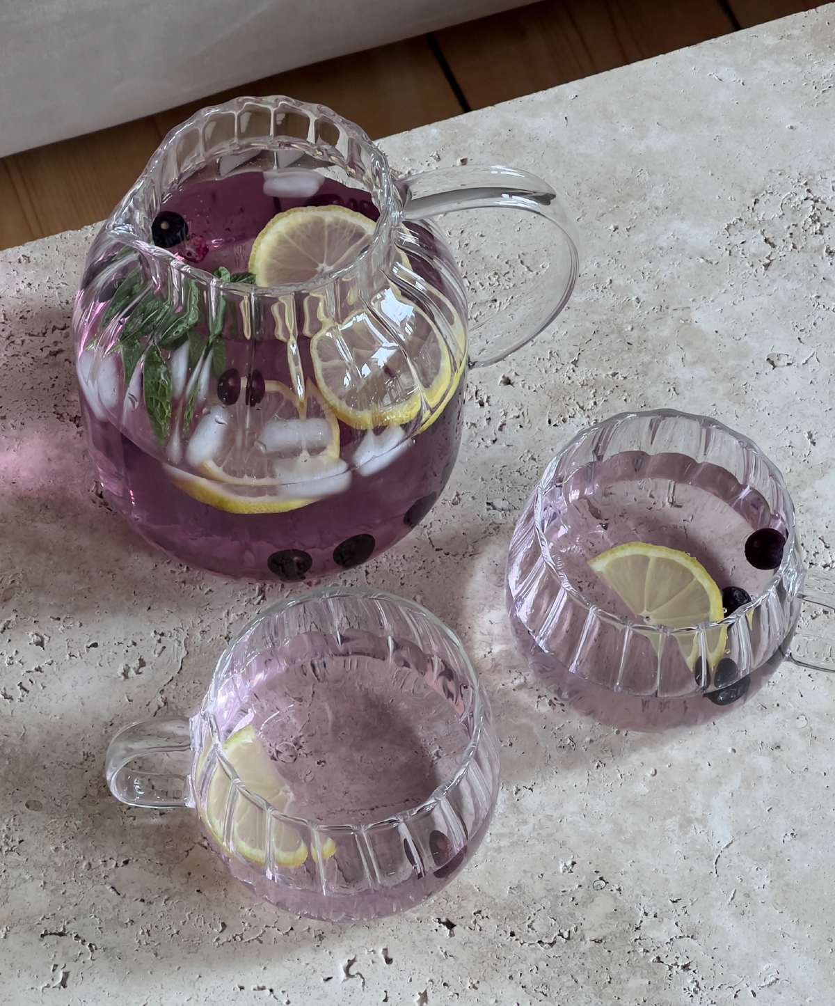 Teekaraffe im Streifen-Design, Serie Norway – Materialdetail