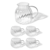 Teekaraffe & Glastassen-Set Streifen-Design | Norway