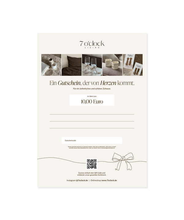 Gutschein zum Ausdrucken | 10€ bis 150€