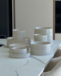 Geschirrset Beige glänzend | Nia