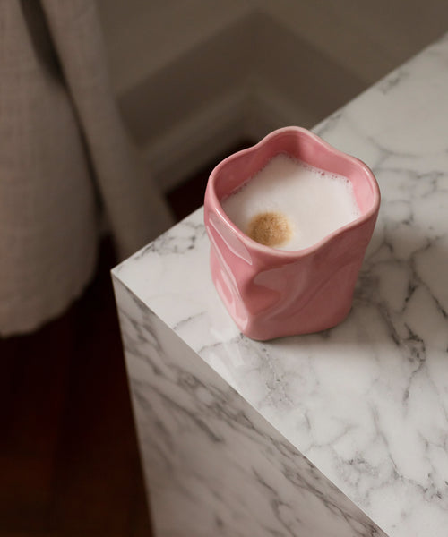 Organischer Keramik Becher Pink aus der Serie Alaska – Produktansicht