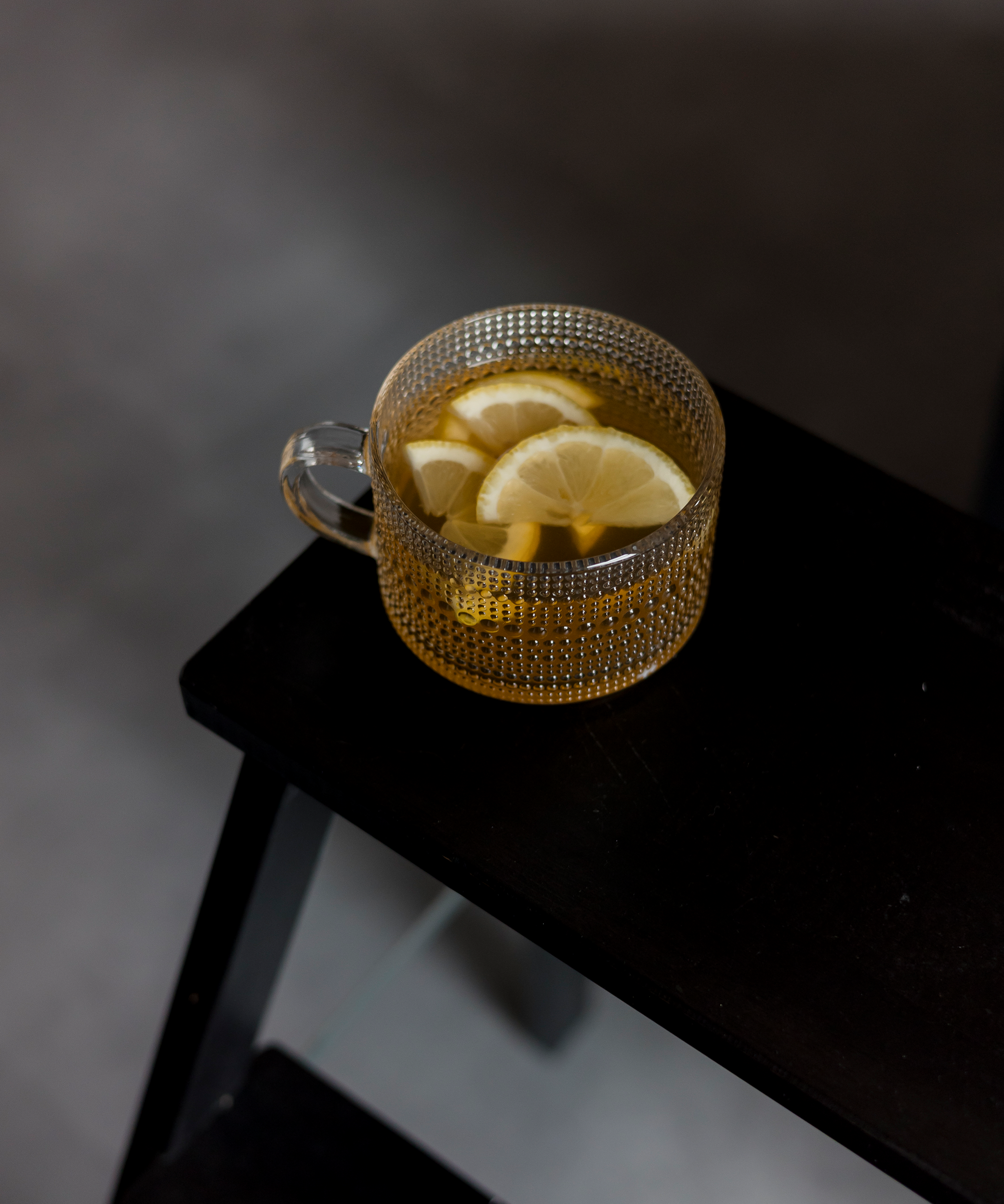 Perlenbesetzte Glastasse | Atlanta