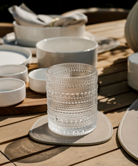 Teller- und Glasuntersetzer Taupe/Creme | Jade