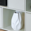 Große facettierte weiße Vase | Avela