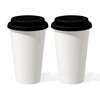 Großer Keramik To-Go Becher mit schwarzem Silikon-Deckel | Brooklyn