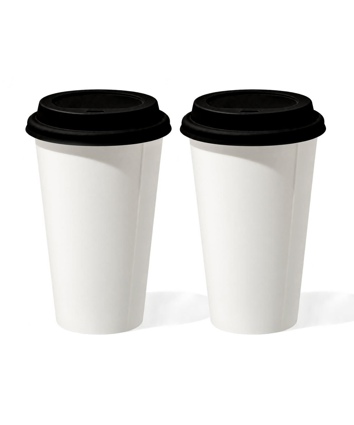 Großer Keramik To-Go Becher mit schwarzem Silikon-Deckel | Brooklyn