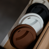 To-Go Becher Silikon-Deckel im 2er Set Braun | Brooklyn