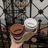 To-Go Becher Silikon-Deckel im 2er Set Braun | Brooklyn