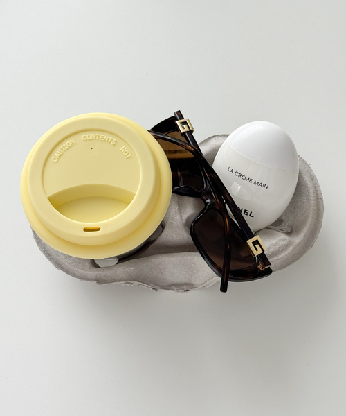 To-Go Becher Silikon-Deckel im 2er Set Butter Lemon aus der Serie Brooklyn – Produktansicht