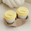 To-Go Becher Silikon-Deckel im 2er Set Butter Lemon | Brooklyn
