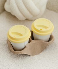 To-Go Becher Silikon-Deckel im 2er Set Butter Lemon | Brooklyn