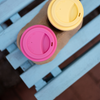 To-Go Becher Silikon-Deckel im 2er Set Butter Lemon | Brooklyn