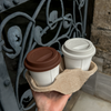 To-Go Becher Silikon-Deckel im 2er Set Greige | Brooklyn