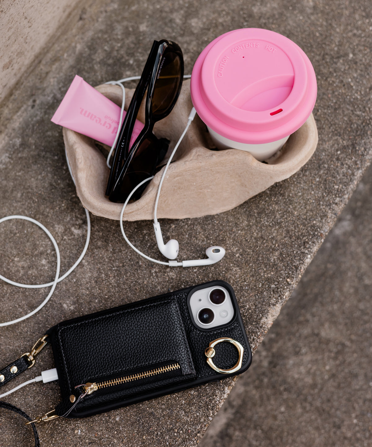 To-Go Becher Silikon-Deckel im 2er Set Pink aus der Serie Brooklyn – Materialdetail