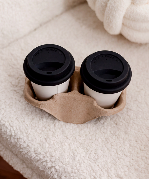 To-Go Becher Silikon-Deckel im 2er Set Schwarz aus der Serie Brooklyn – Detailansicht