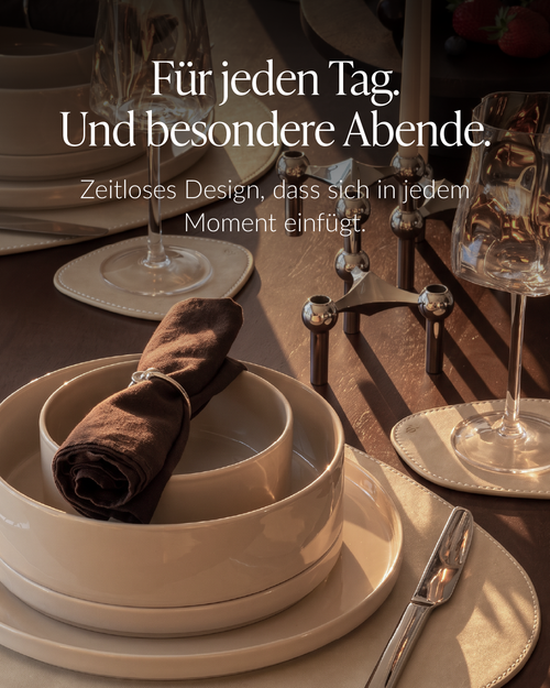 Geschirrset Cremeweiß | Nia