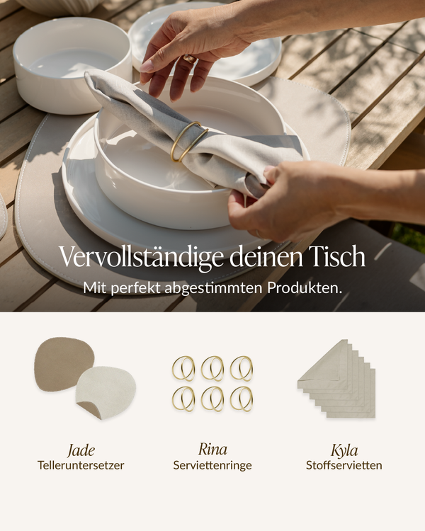 Geschirrset Cremeweiß | Nia - 6 Personen (24-teilig)