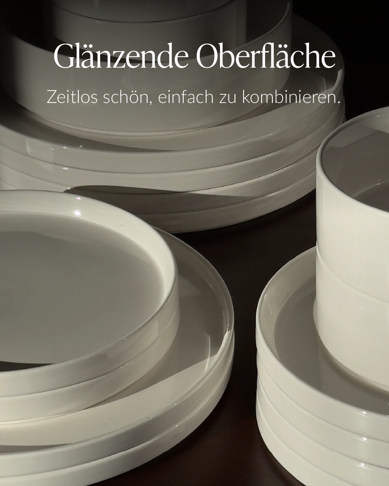 Geschirrset Cremeweiß | Nia