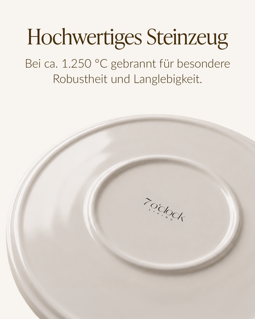 Geschirrset Cremeweiß | Nia