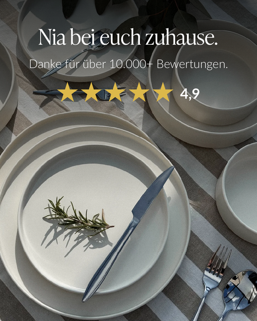 Geschirrset Cremeweiß | Nia