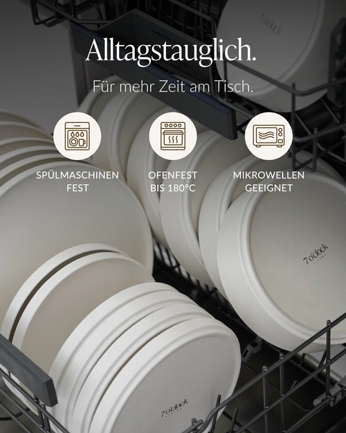 Geschirrset Cremeweiß | Nia