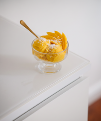 Dessertschale aus Glas aus der Serie Drapé – Größenübersicht