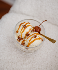 Dessertschale aus Glas aus der Serie Drapé – Draufsicht