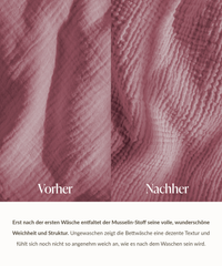 Pinke Musselin Einzelbettwäsche | Haven