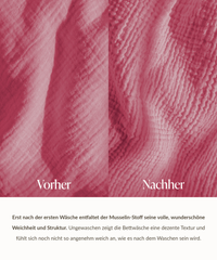 Pinke Musselin Einzelbettwäsche | Haven