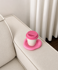 Silikon Untersetzer im organischen Design Pink | Elou
