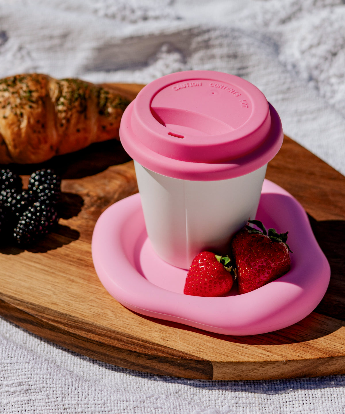 To-Go Becher Silikon-Deckel im 2er Set Pink aus der Serie Brooklyn – Größenübersicht
