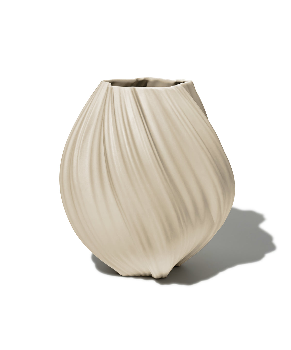 Große Keramik Vase in Beige