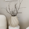 Große Keramik Vase in Beige | Flora