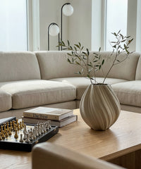 Große Keramik Vase in Beige | Flora
