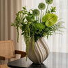 Große Keramik Vase in Beige | Flora