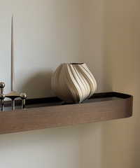 Set aus großer und kleiner Keramik Vase in Beige | Flora