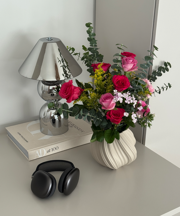 Kleine Keramik Vase in Beige | Flora