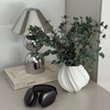 Set aus großer und kleiner Keramik Vase in Cremeweiß | Flora