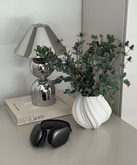 Set aus großer und kleiner Keramik Vase in Cremeweiß | Flora