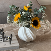 Set aus großer und kleiner Keramik Vase in Cremeweiß | Flora