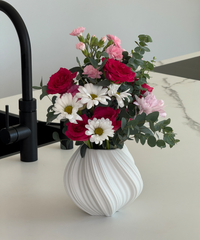 Kleine Keramik Vase in Cremeweiß | Flora