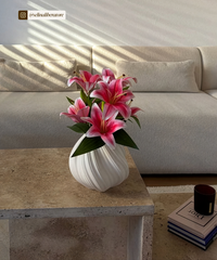 Kleine Keramik Vase in Cremeweiß | Flora