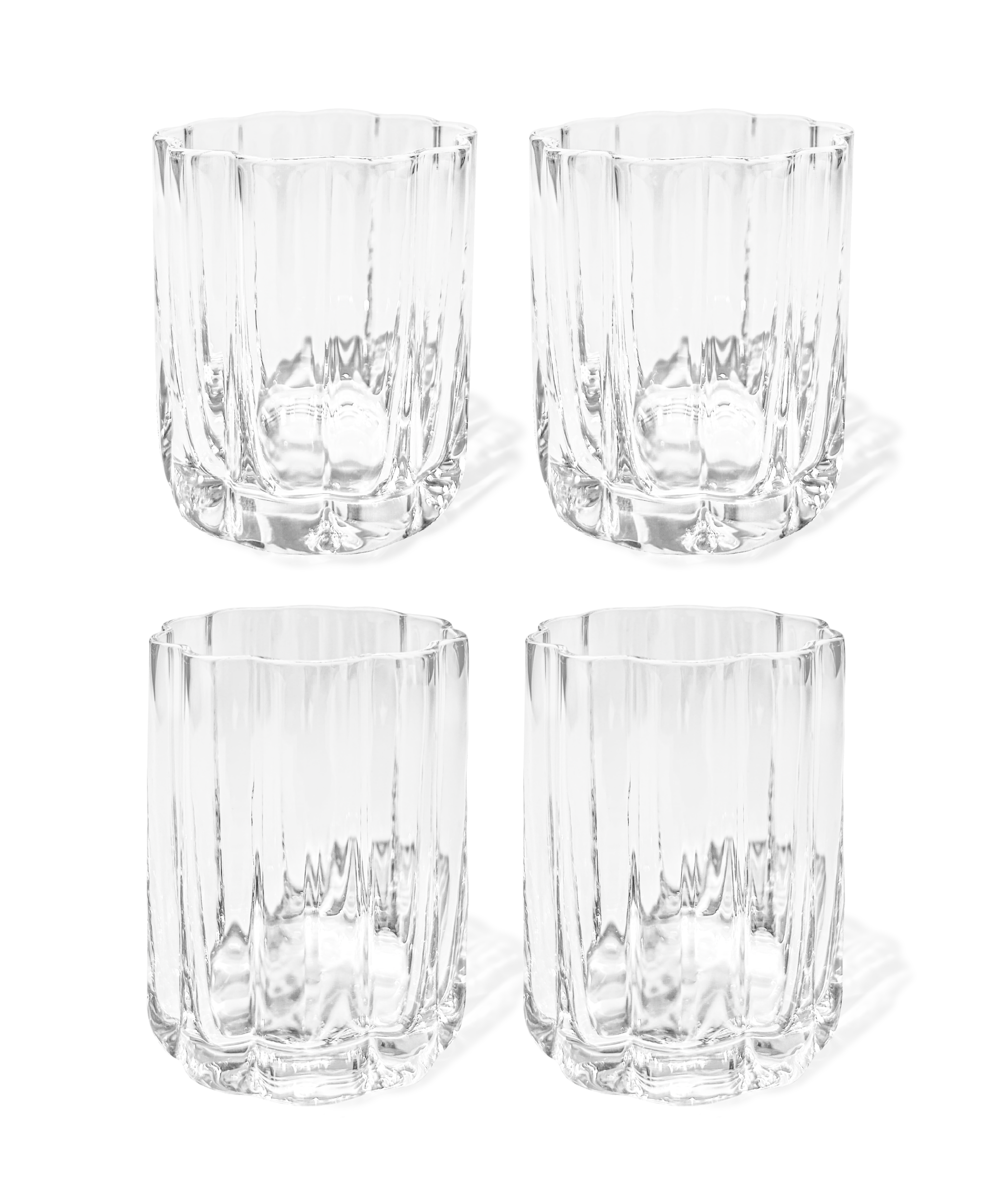 Set aus kleinem & großen Glas im Blumen-Design (220ml + 300ml) | Florenz