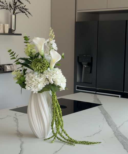 Green Silence 9er Bouquet in Weiß & Grün | Bloom