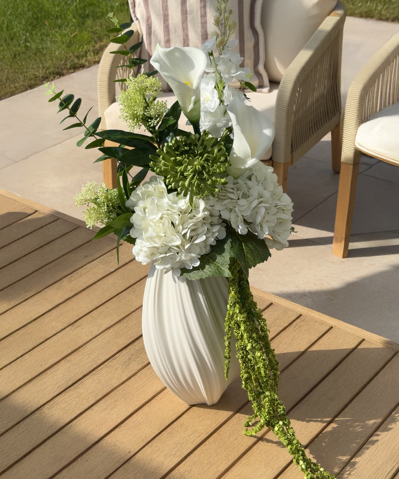 Green Silence 9er Bouquet in Weiß & Grün | Bloom
