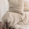 Beige Musselin Einzelbettwäsche | Haven